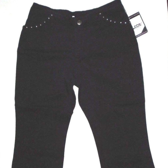 Vintage Rare Studed Fringe Edges Capri Cropped Pants - Picture 2 of 7